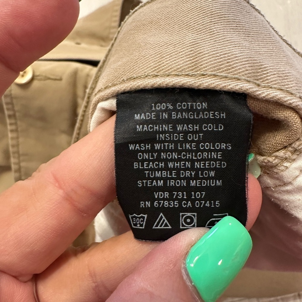 Nautica Clipper Cargo Shorts 42W Relax Fit Khaki Cotton Outdoor Pockets Casual - Picture 6 of 9